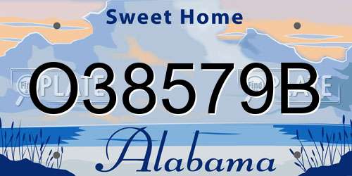 O38579B Alabama License Plate