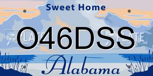 O46DSS Alabama License Plate