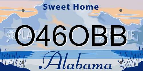 O46OBB Alabama License Plate