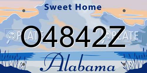 O4842Z Alabama License Plate