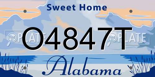 O4847T Alabama License Plate