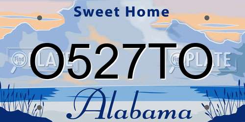 O527TO Alabama License Plate