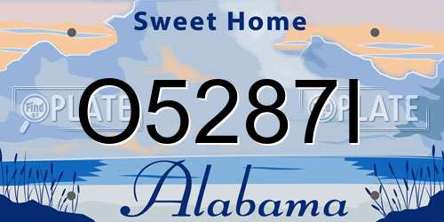O5287I Alabama License Plate