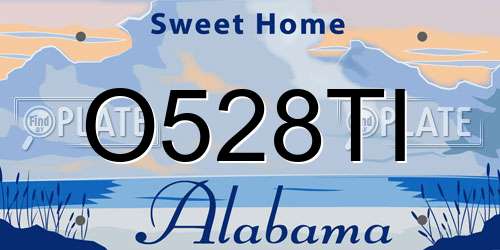 O528TI Alabama License Plate