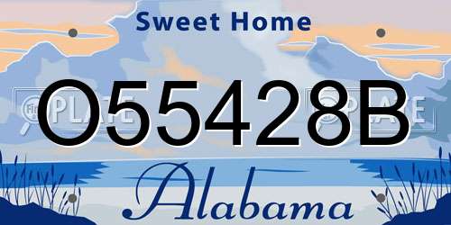 O55428B Alabama License Plate