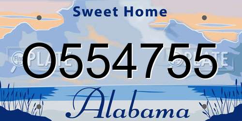 O554755 Alabama License Plate