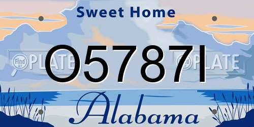 O5787I Alabama License Plate