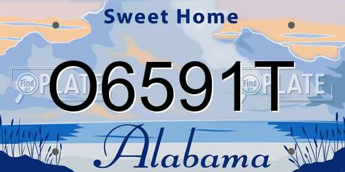 O6591T Alabama License Plate