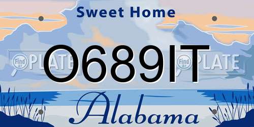 O689IT Alabama License Plate