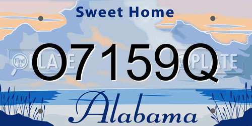 O7159Q Alabama License Plate