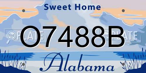 O7488B Alabama License Plate