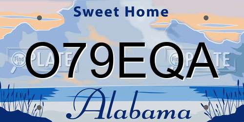 O79EQA Alabama License Plate