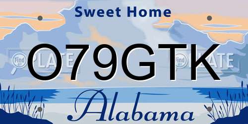 O79GTK Alabama License Plate