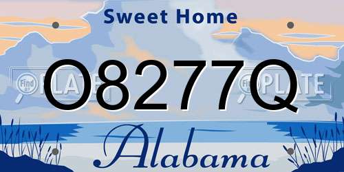 O8277Q Alabama License Plate