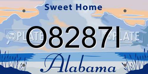 O8287I Alabama License Plate