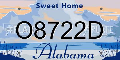 O8722D Alabama License Plate
