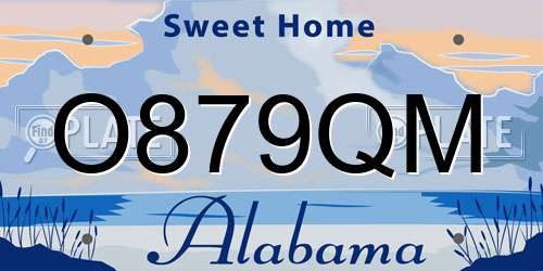 O879QM Alabama License Plate