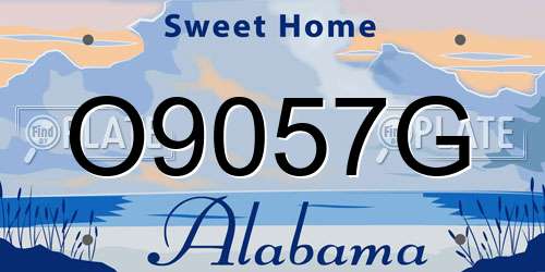 O9057G Alabama License Plate