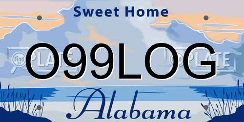 O99LOG Alabama License Plate