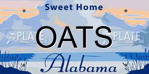 OATS Alabama License Plate