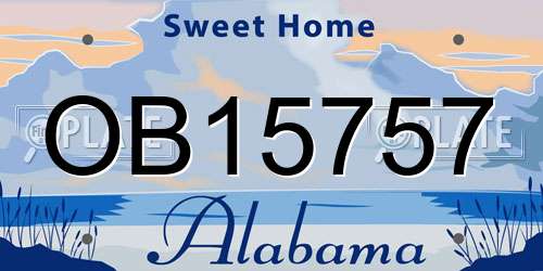OB15757 Alabama License Plate