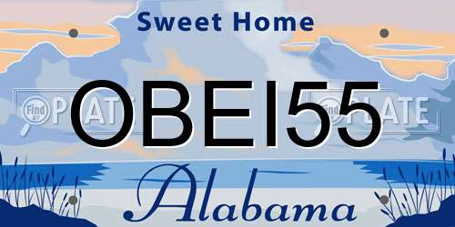 OBEI55 Alabama License Plate