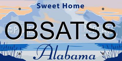 OBSATSS Alabama License Plate