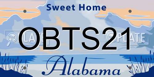 OBTS21 Alabama License Plate