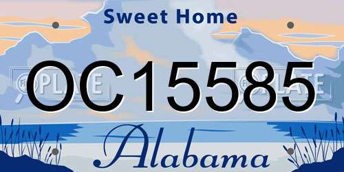 OC15585 Alabama License Plate