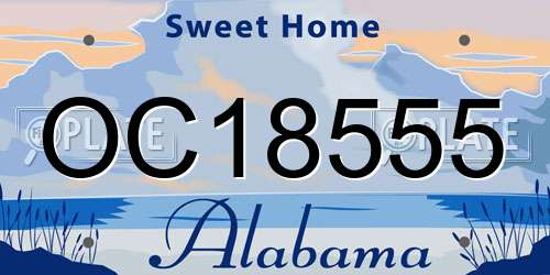 OC18555 Alabama License Plate