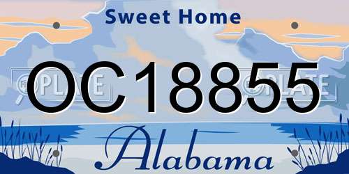 OC18855 Alabama License Plate