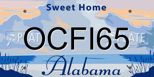 OCFI65 Alabama License Plate