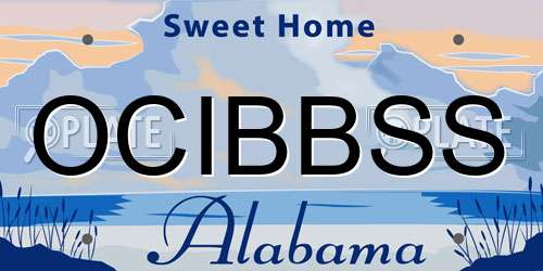 OCIBBSS Alabama License Plate