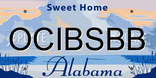 OCIBSBB Alabama License Plate