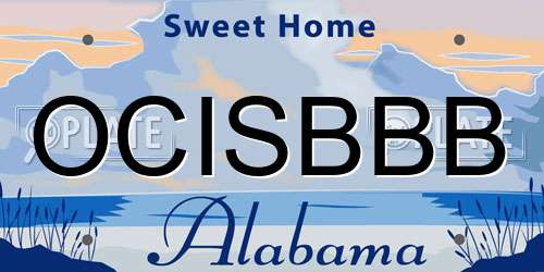 OCISBBB Alabama License Plate