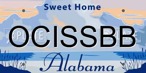OCISSBB Alabama License Plate