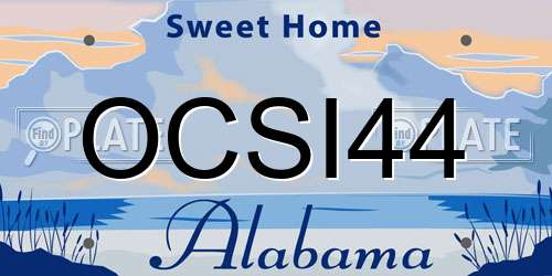 OCSI44 Alabama License Plate