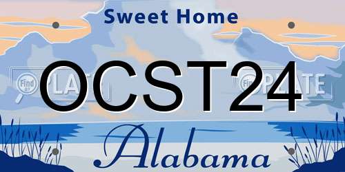 OCST24 Alabama License Plate