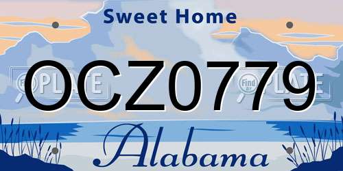 OCZ0779 Alabama License Plate