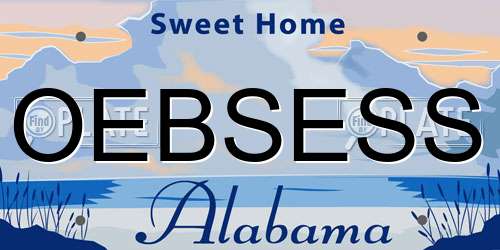 OEBSESS Alabama License Plate