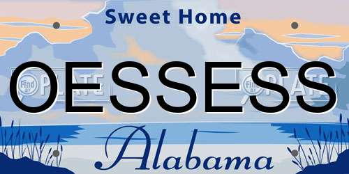 OESSESS Alabama License Plate