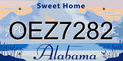 OEZ7282 Alabama License Plate