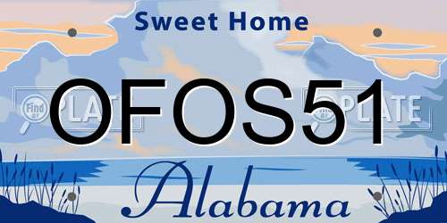 OFOS51 Alabama License Plate