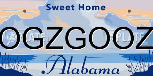 OGZGOOZ Alabama License Plate