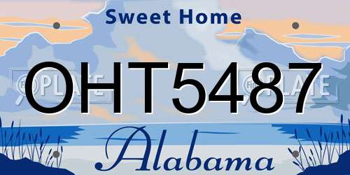 OHT5487 Alabama License Plate