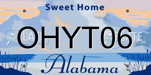 OHYT06 Alabama License Plate