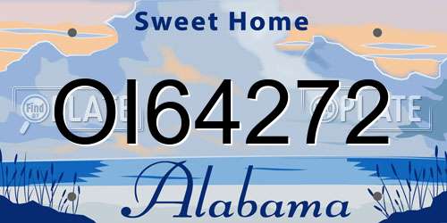 OI64272 Alabama License Plate