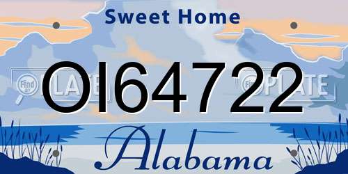 OI64722 Alabama License Plate