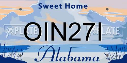 OIN27I Alabama License Plate