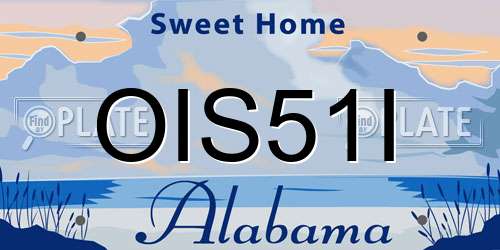 OIS51I Alabama License Plate